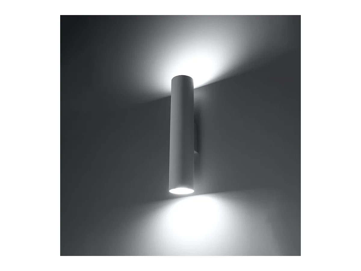 Wandlampen Toris modern van  - 2 lichtbronnen 4000K - L.6 x H.30 cm - wit