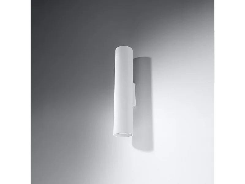 Wandlampen Toris modern van  - 2 lichtbronnen 4000K - L.6 x H.30 cm - wit