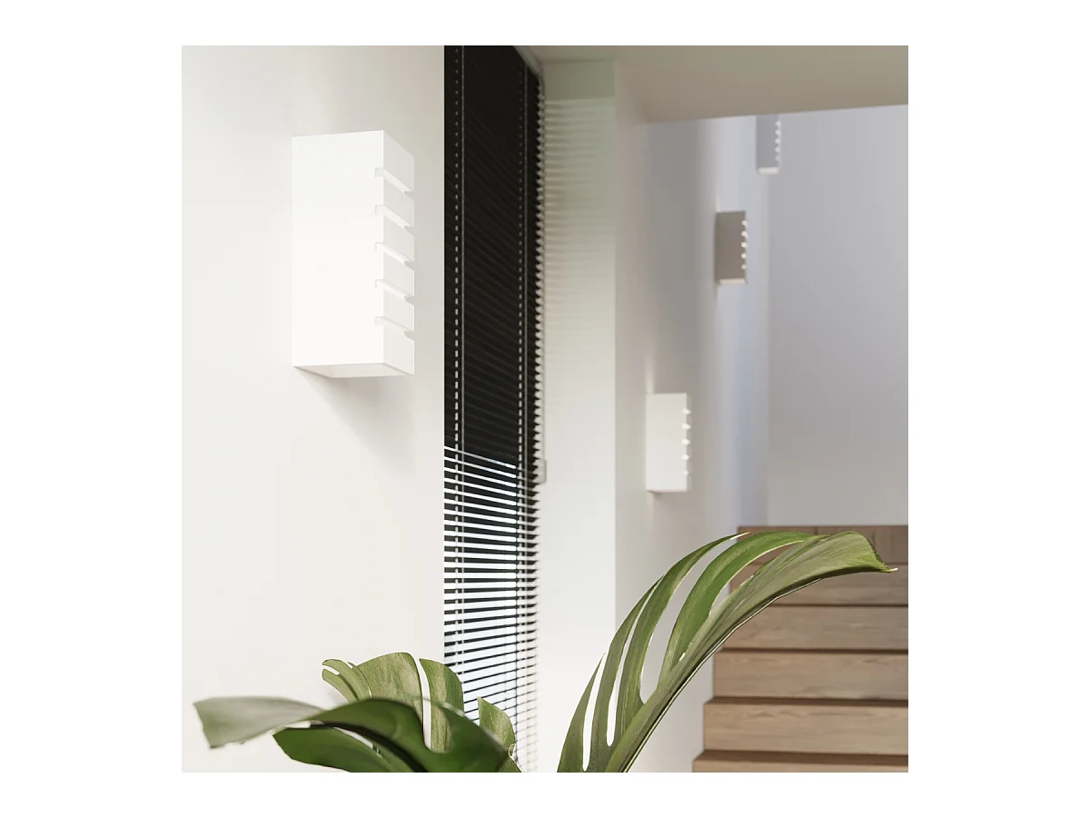 Wandlampen Flaam modern aus  Keramik/Glas - 1 lichtquellen 3000K - L.10,5 x H. cm - Weiß