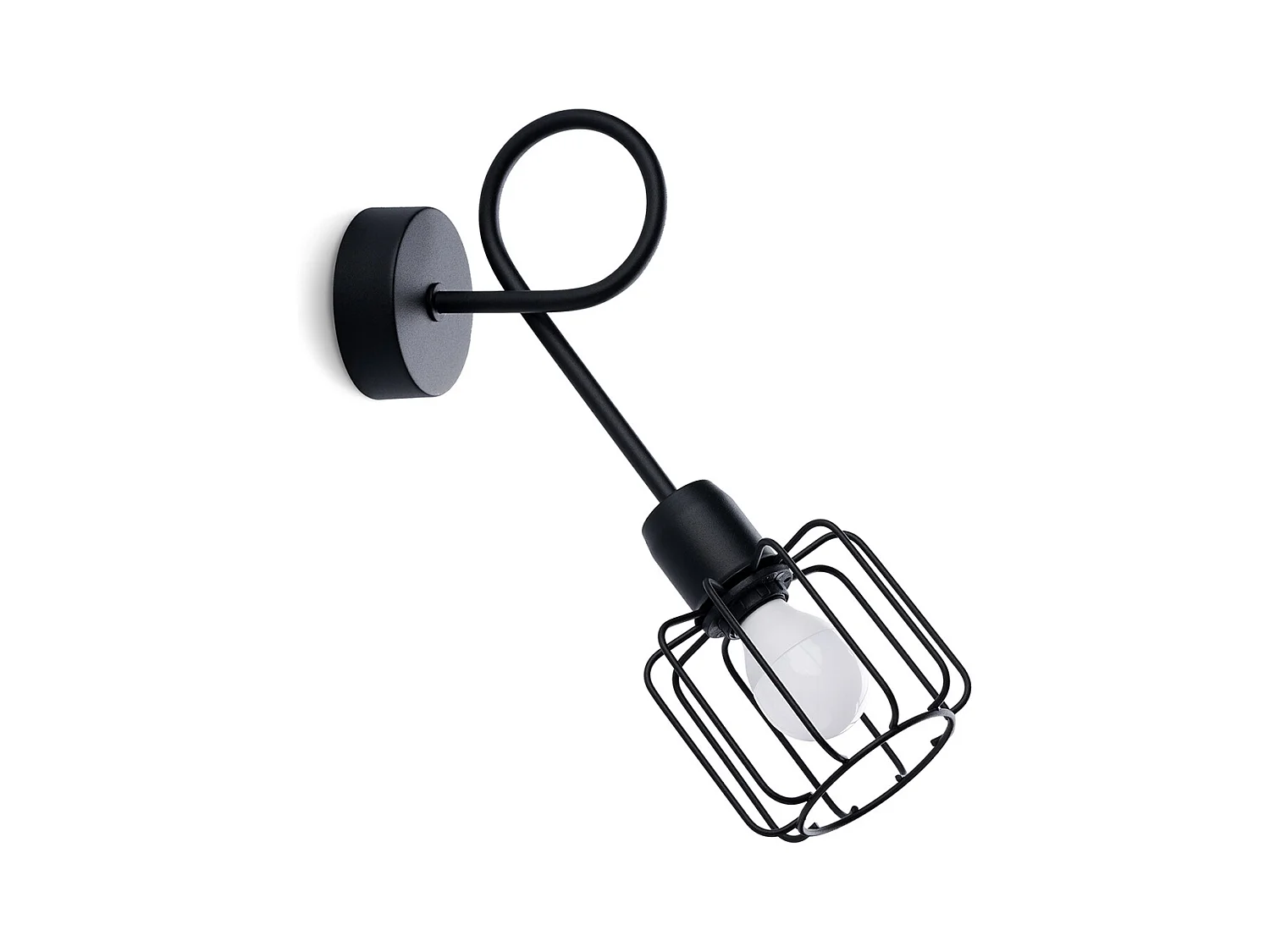 Lampade da parete Celubi moderno di acciaio - 1 sorgenti luminose 4000K - L.15 x A.30 cm - nero