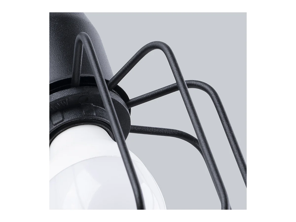 Lampade da parete Celubi moderno di acciaio - 1 sorgenti luminose 4000K - L.15 x A.30 cm - nero