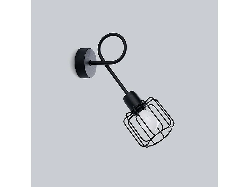 Appliques Celubi moderne en acier - 1 sources lumineuses 4000K - L.15 x H.30 cm - noir