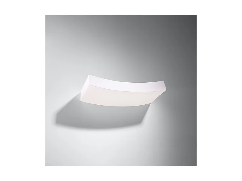 Lampade da parete Shira moderno di ceramica - 2 sorgenti luminose 4000K - L.36 x A.4,5 cm - bianco