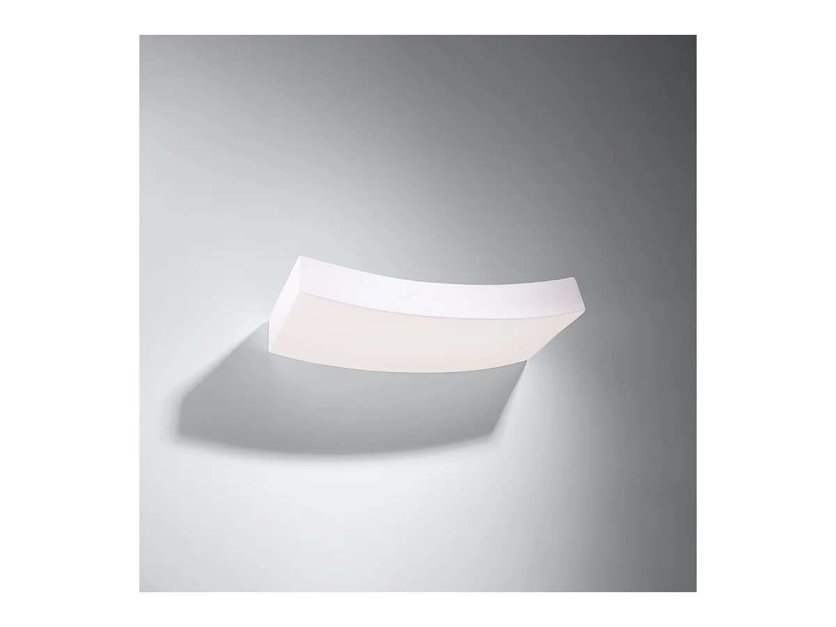 Lampade da parete Shira moderno di ceramica - 2 sorgenti luminose 4000K - L.36 x A.4,5 cm - bianco