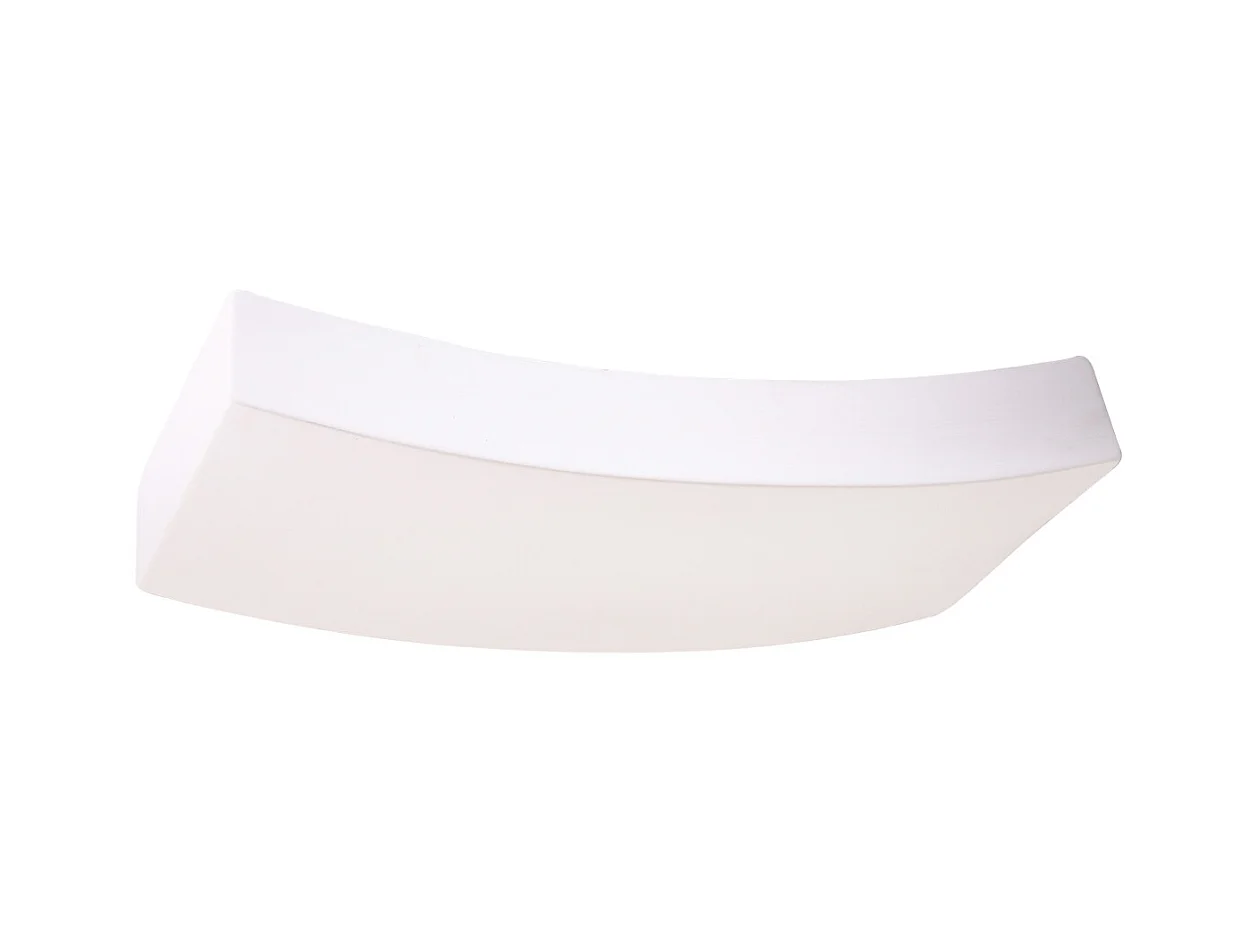 Lampade da parete Shira moderno di ceramica - 2 sorgenti luminose 4000K - L.36 x A.4,5 cm - bianco