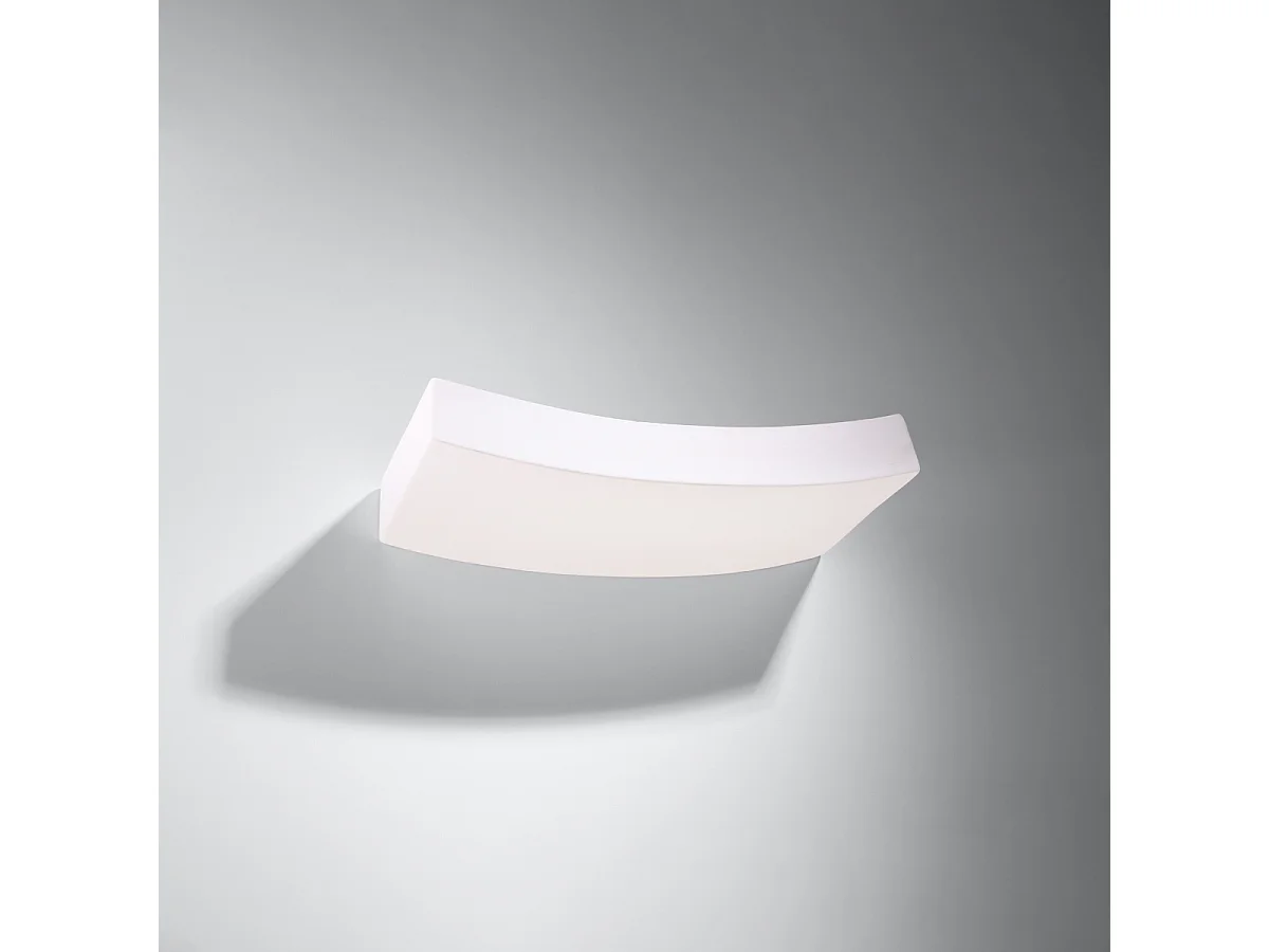 Appliques Shira moderne en céramique - 2 sources lumineuses 4000K - L.36 x H.4,5 cm - blanc