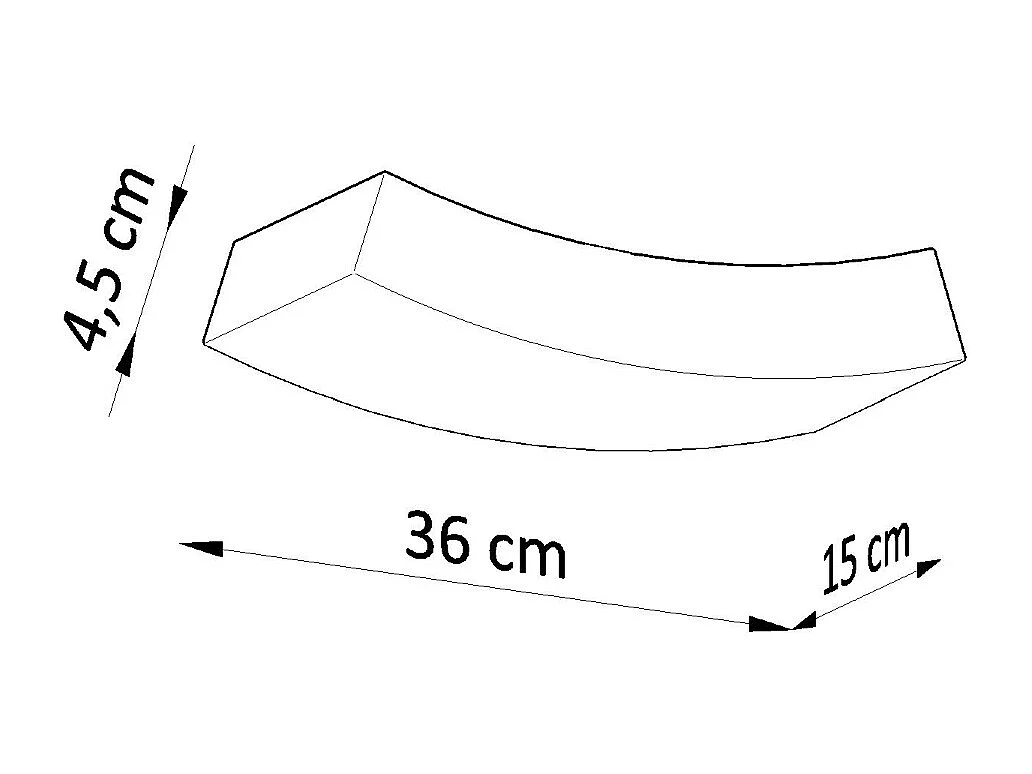 Appliques Shira moderne en céramique - 2 sources lumineuses 4000K - L.36 x H.4,5 cm - blanc