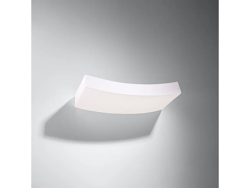 Appliques Shira moderne en céramique - 2 sources lumineuses 4000K - L.36 x H.4,5 cm - blanc