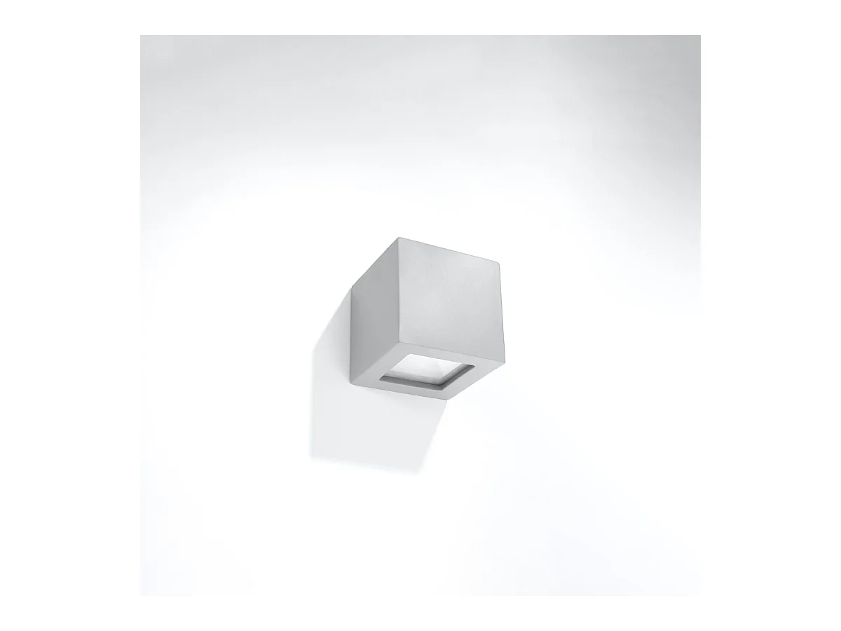 Wandlampen Astra modern van  - 1 lichtbronnen 4000K - L.14 x H.14 cm - grijs