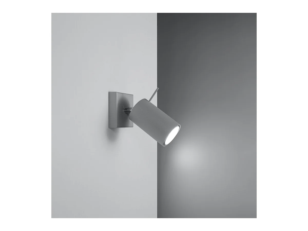 Kinkiety nowoczesny Briix, stal - 1 źródło światła 4000K - L.8 x H.8 cm - szary