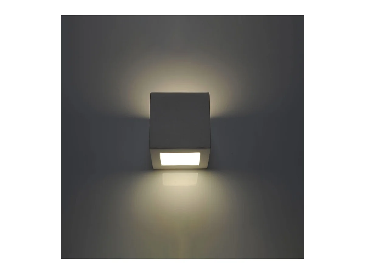 Wandlampen Astra modern van  - 1 lichtbronnen 4000K - L.14 x H.14 cm - wit