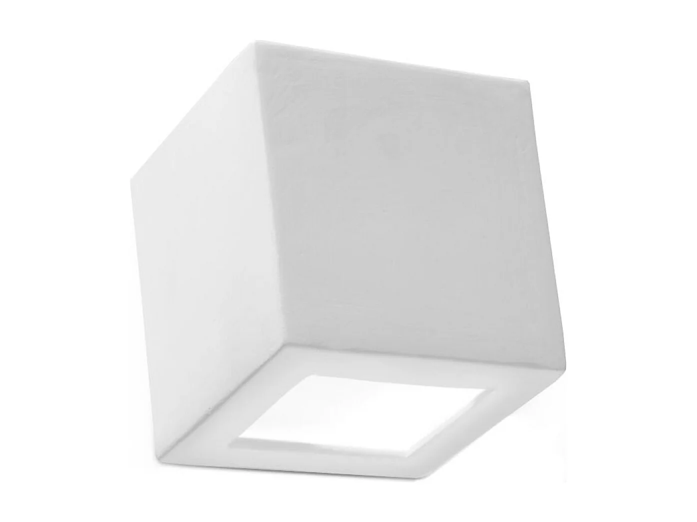 Appliques Astra moderne en céramique/verre - 1 sources lumineuses 4000K - L.14 x H.14 cm - blanc