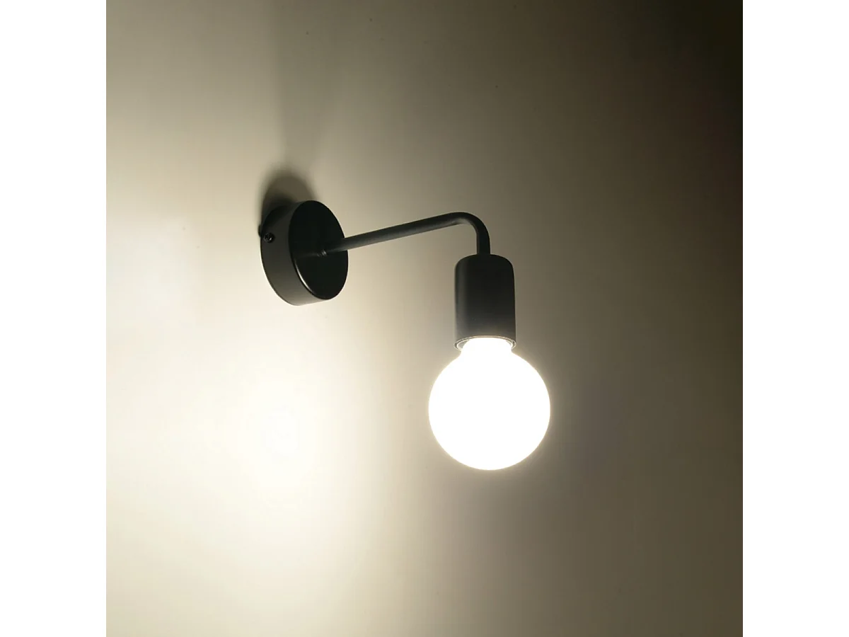 Appliques Luxra grenier en acier - 1 sources lumineuses 4000K - L.8 x H.8 cm - noir