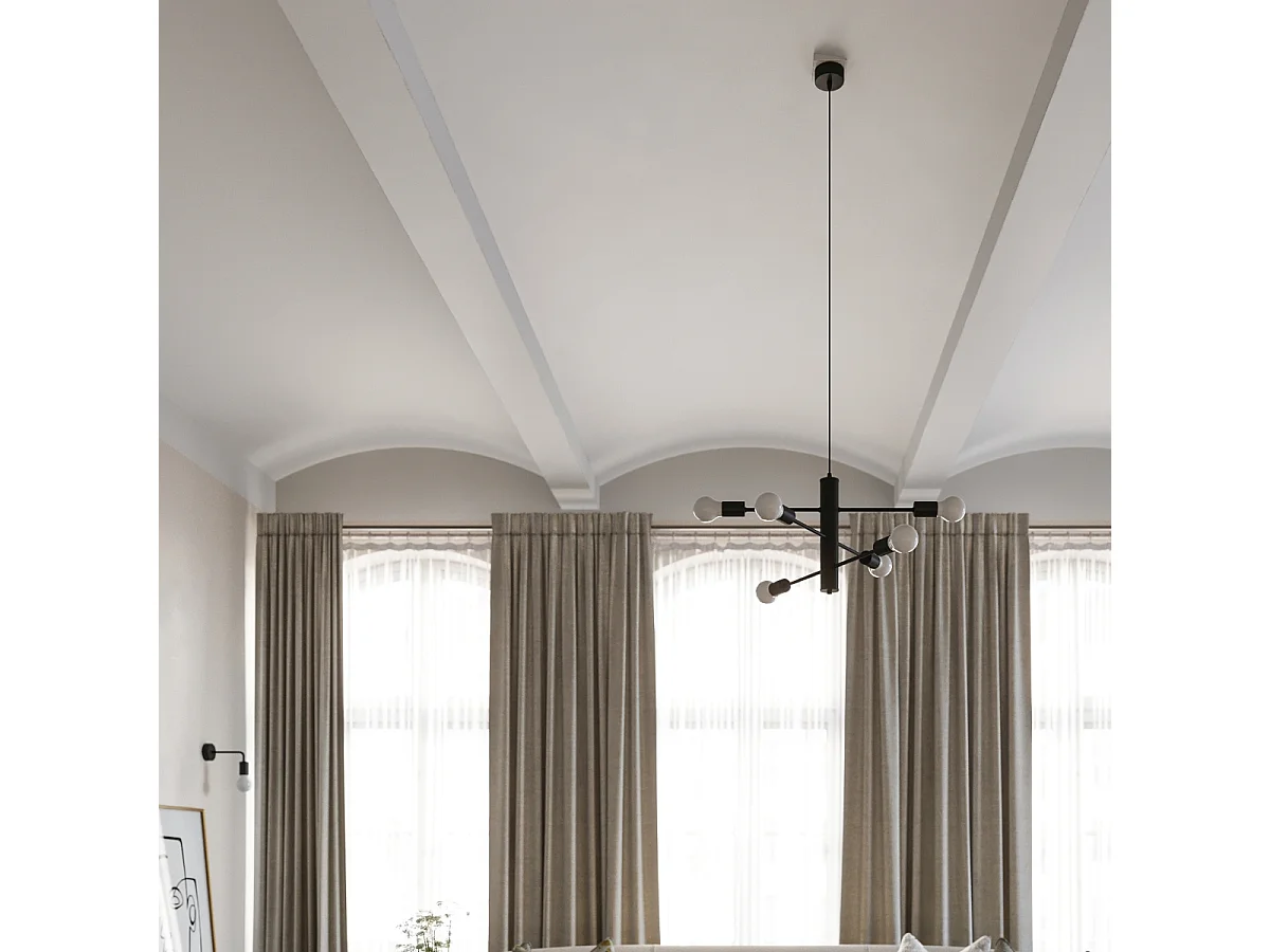 Appliques Luxra grenier en acier - 1 sources lumineuses 4000K - L.8 x H.8 cm - noir