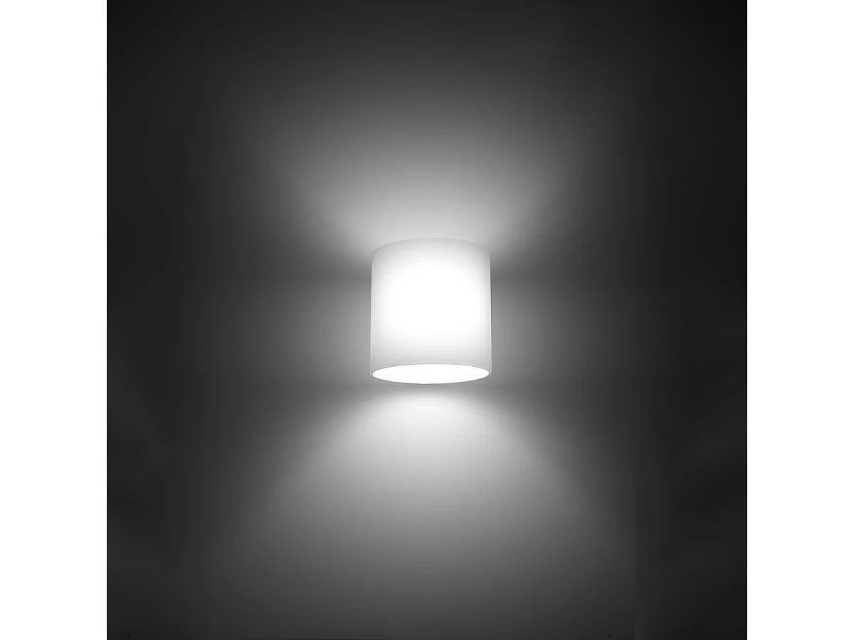 Appliques Novici moderne en verre - 1 sources lumineuses 4000K - L.10 x H.10 cm - blanc