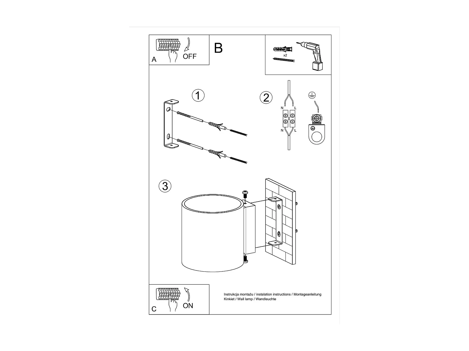 Appliques Novici moderne en verre - 1 sources lumineuses 4000K - L.10 x H.10 cm - blanc