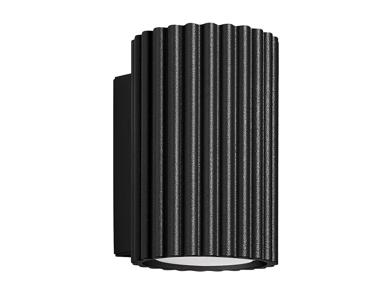 Applique Gloow minimaliste en aluminium - 1 sources lumineuses 4000K - L.6,5 x H.10 cm - noir