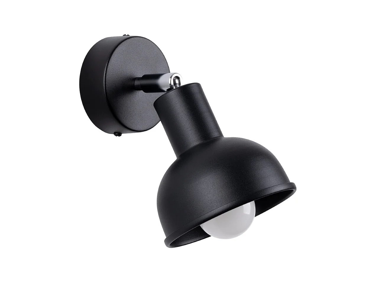 Candeeiros de parede Zenda sótão, aço - 1 fontes de luz 4000K - L.19 x H.17 cm - preto