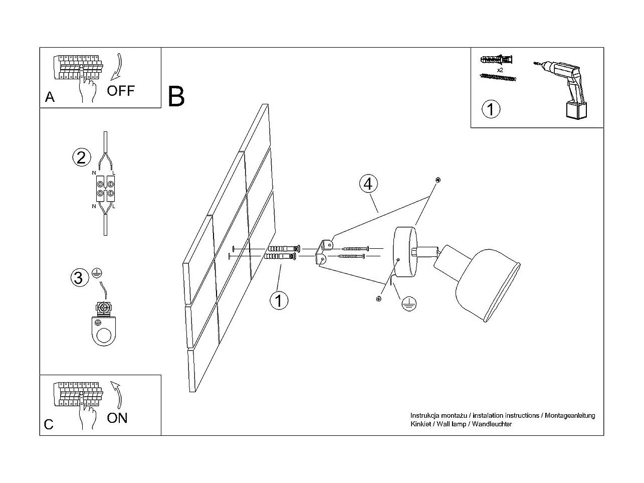 Appliques Zenda grenier en acier - 1 sources lumineuses 4000K - L.19 x H.17 cm - noir