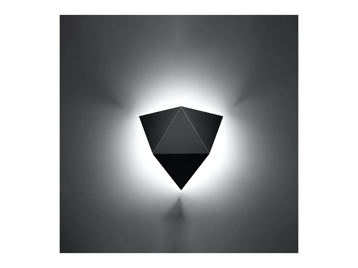 Appliques Solara moderne en acier - 2 sources lumineuses 4000K - L.27 x H.25 cm - noir