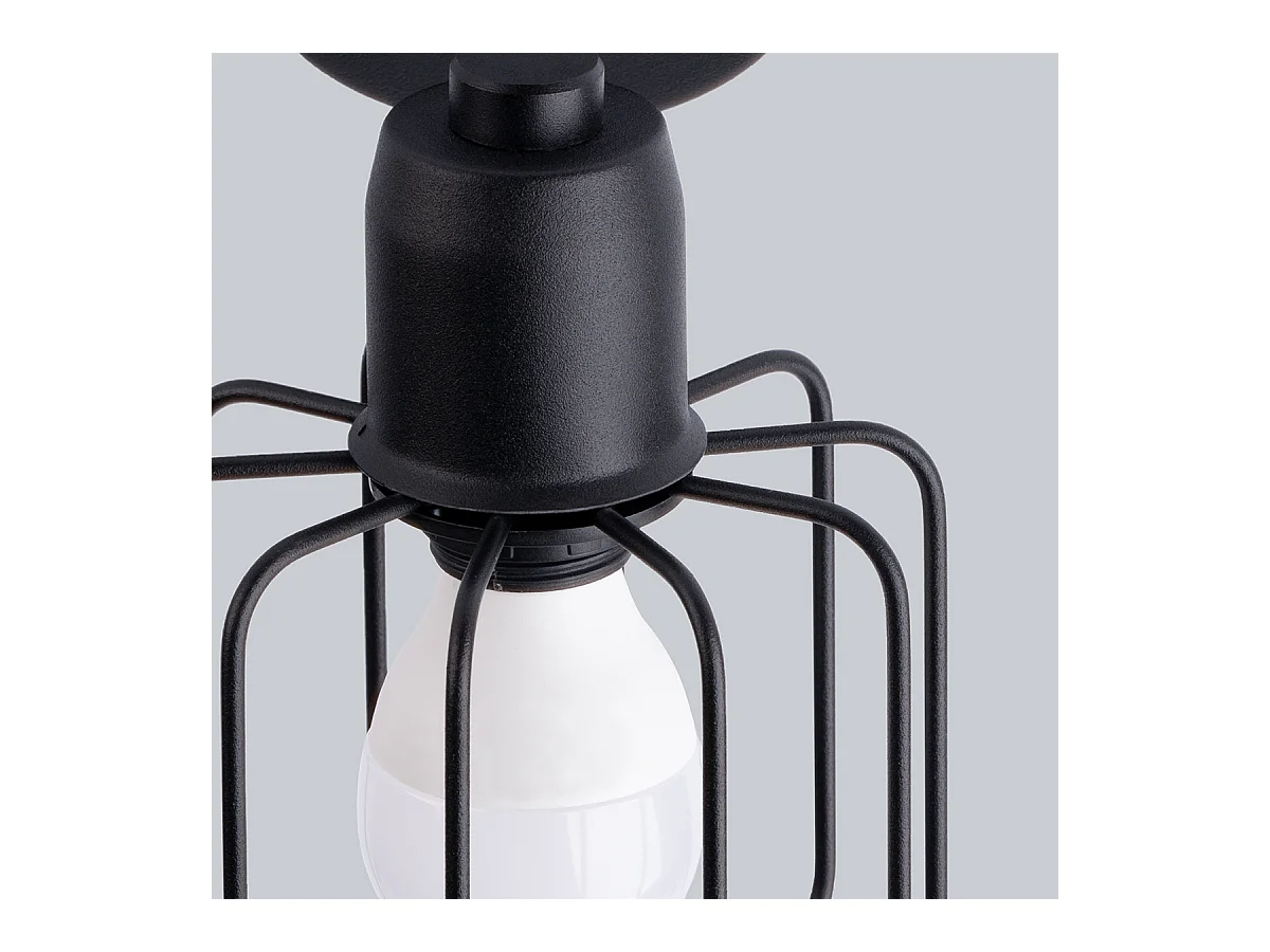 Lampade da parete Celubi moderno di acciaio - 1 sorgenti luminose 4000K - L.14 x A.18 cm - nero