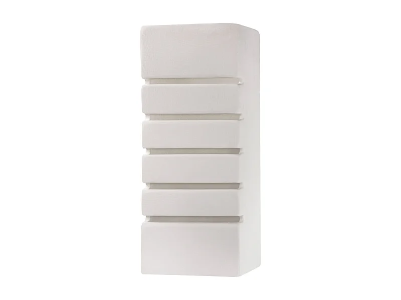 Kinkiety nowoczesny Flaam, ceramika/szkło - 1 źródło światła 4000K - L.10.5 x H.26 cm - biały