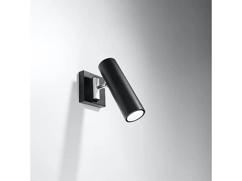 Appliques Invicta moderne en acier - 1 sources lumineuses 4000K - L.8 x H.20 cm - noir