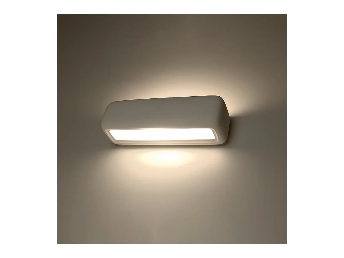 Lampade da parete Vivin moderno di ceramica - 1 sorgenti luminose 3000K - L.33 x A.10 cm - bianco