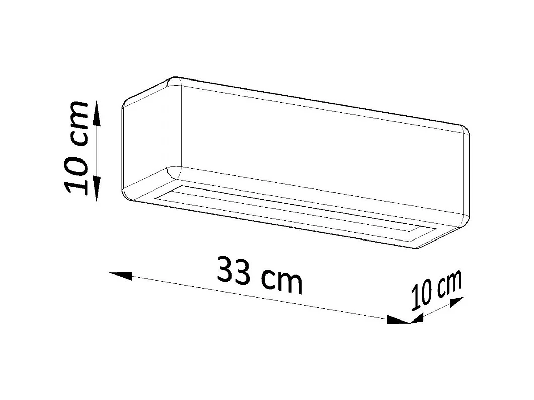 Lampade da parete Vivin moderno di ceramica - 1 sorgenti luminose 3000K - L.33 x A.10 cm - bianco