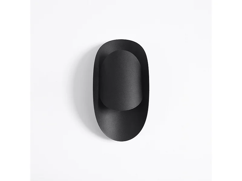 Appliques Revon moderne en acier - 1 sources lumineuses 4000K - L.13 x H.30 cm - noir