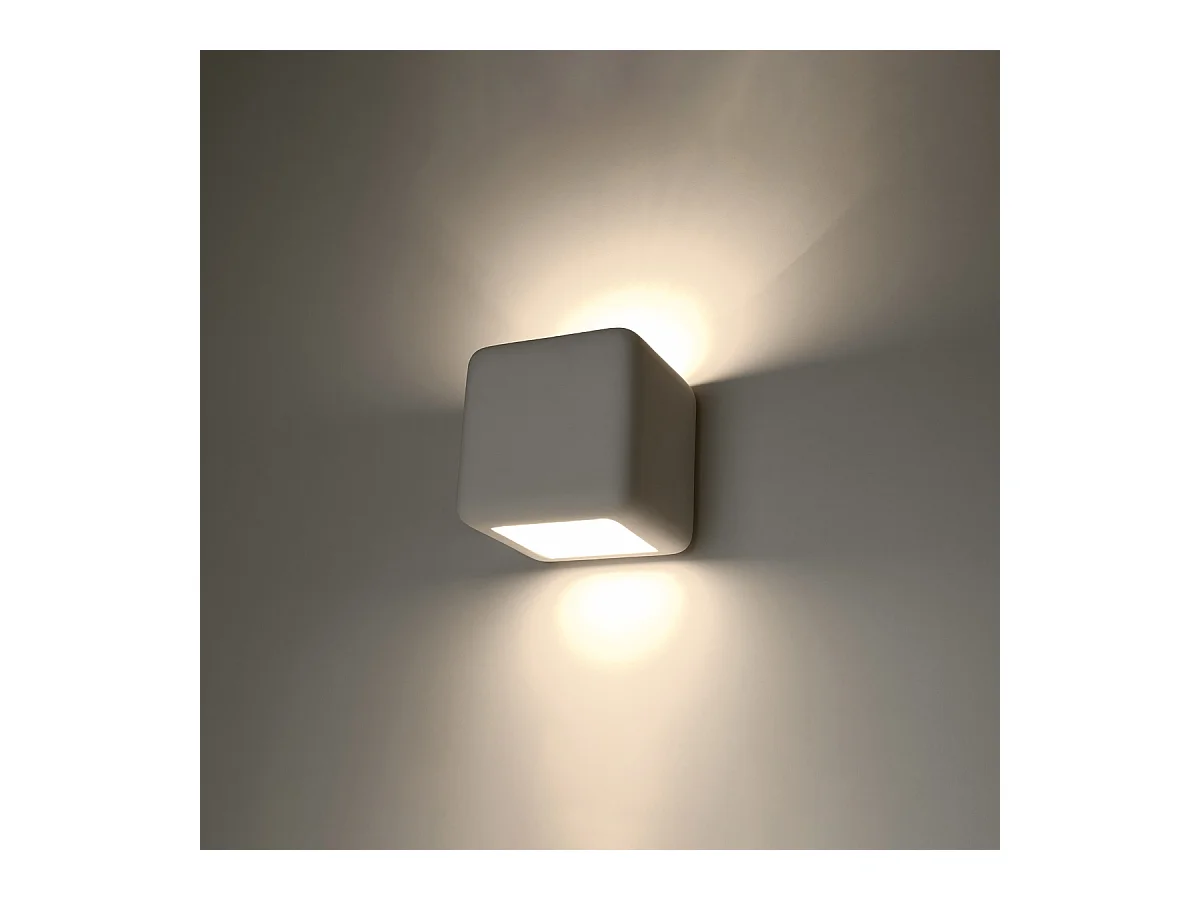 Kinkiety nowoczesny Beais, ceramika - 1 źródło światła 4000K - L.14 x H.14 cm - biały