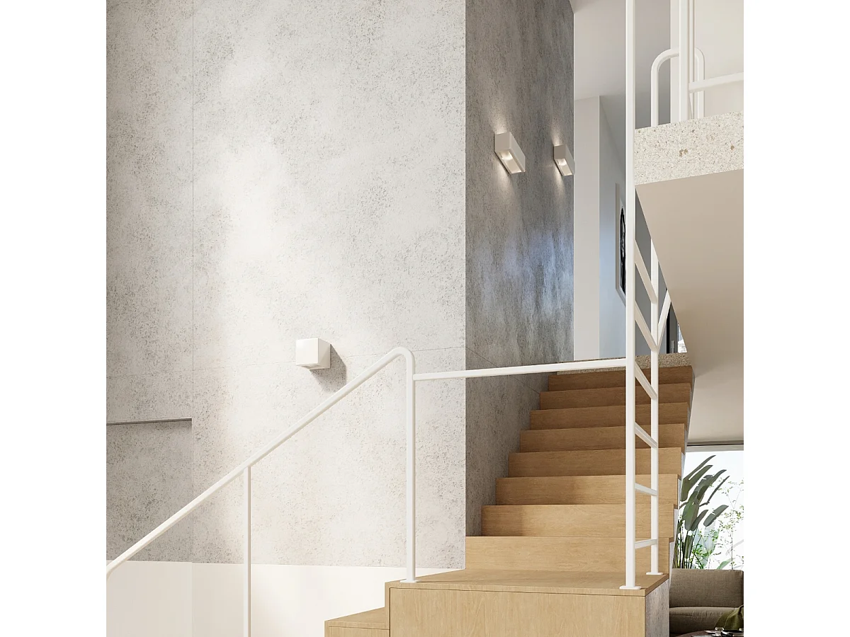 Appliques Beais moderne en céramique - 1 sources lumineuses 4000K - L.14 x H.14 cm - blanc