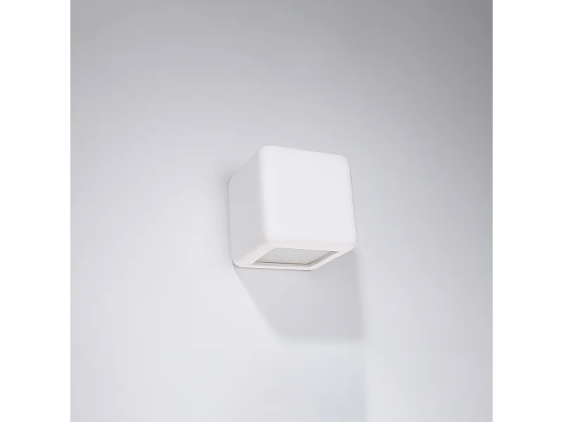 Appliques Beais moderne en céramique - 1 sources lumineuses 4000K - L.14 x H.14 cm - blanc