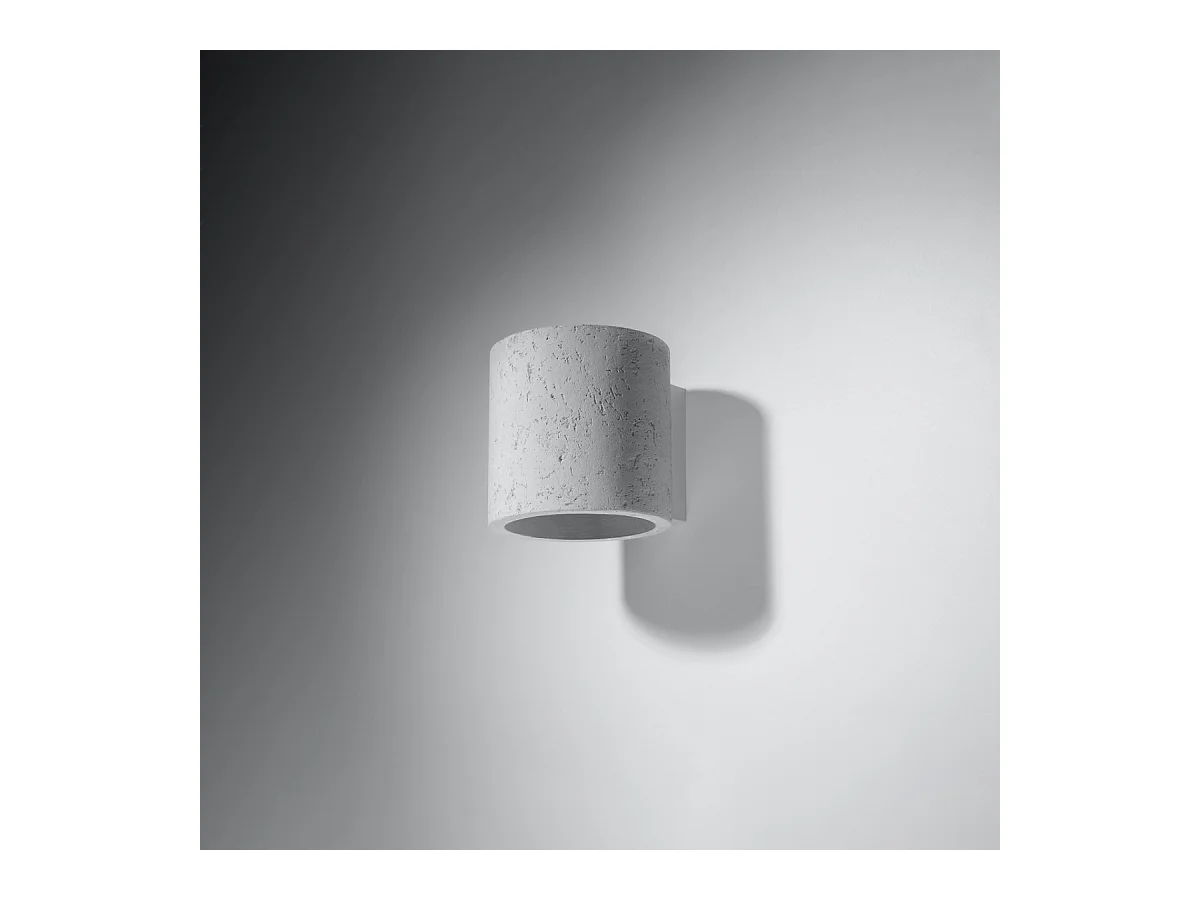 Candeeiros de parede Celeris industrial, concreto - 1 fontes de luz 3000K - L.10 x H.10 cm - cinza