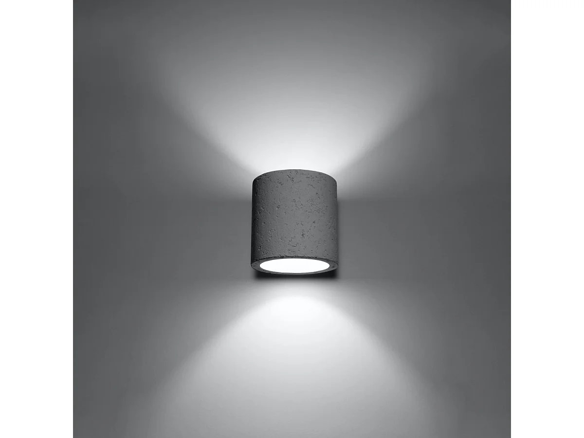 Appliques Celeris industriel en béton - 1 sources lumineuses 3000K - L.10 x H.10 cm - gris