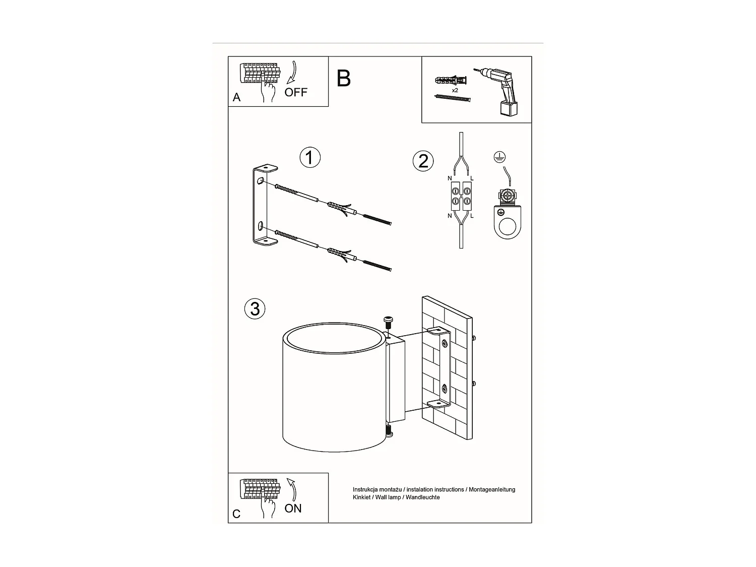 Appliques Celeris industriel en béton - 1 sources lumineuses 3000K - L.10 x H.10 cm - gris