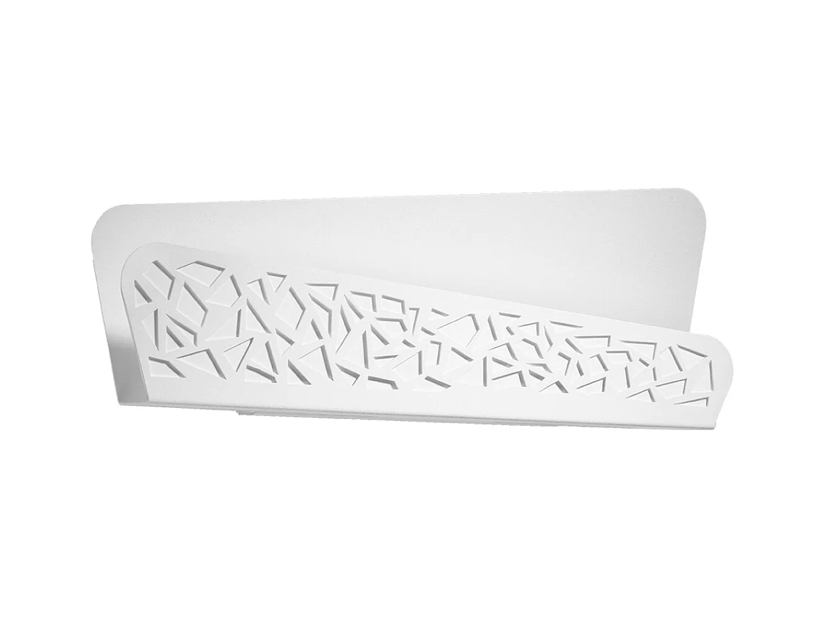 Lampade da parete Zelira moderno di acciaio/PVC - 2 sorgenti luminose 4000K - L.40 x A.15 cm - bianco