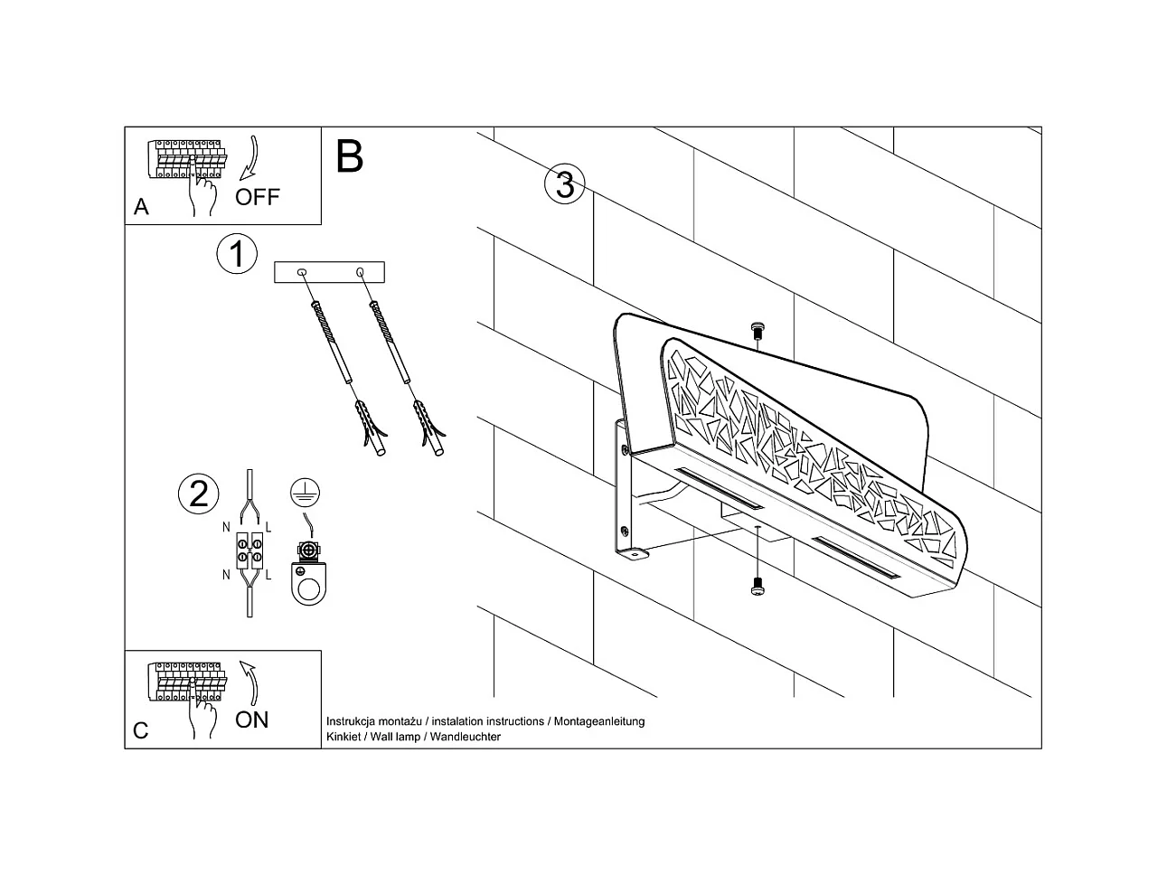Lampade da parete Zelira moderno di acciaio/PVC - 2 sorgenti luminose 4000K - L.40 x A.15 cm - bianco