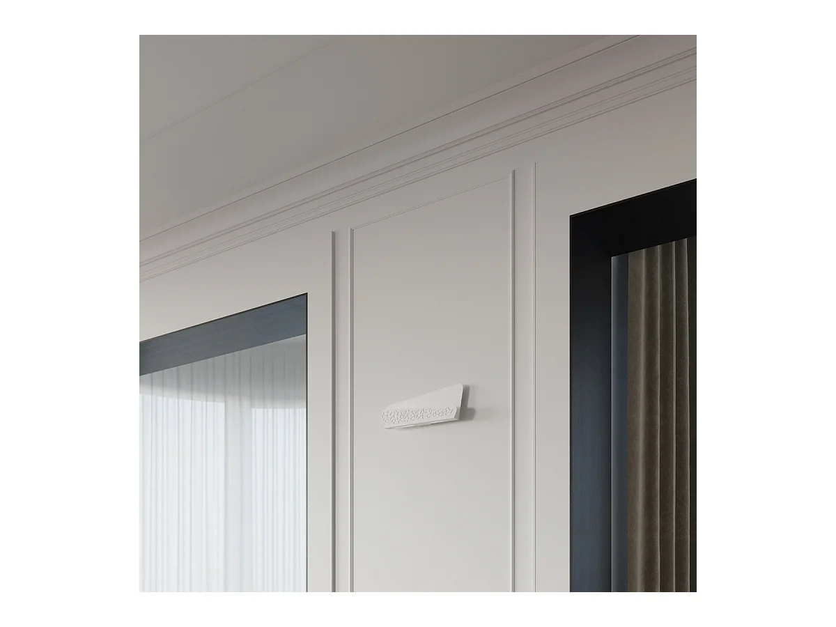 Lampade da parete Zelira moderno di acciaio/PVC - 2 sorgenti luminose 4000K - L.40 x A.15 cm - bianco