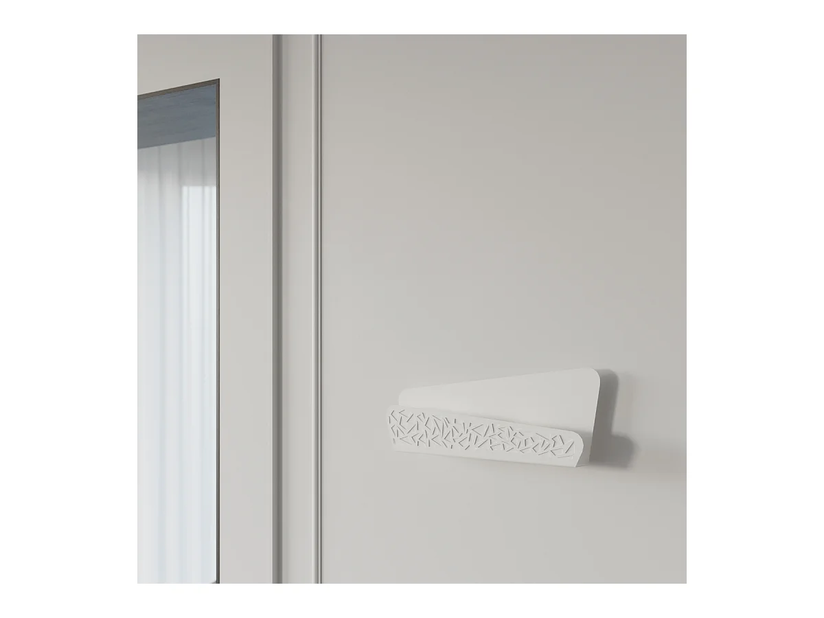 Lampade da parete Zelira moderno di acciaio/PVC - 2 sorgenti luminose 4000K - L.40 x A.15 cm - bianco