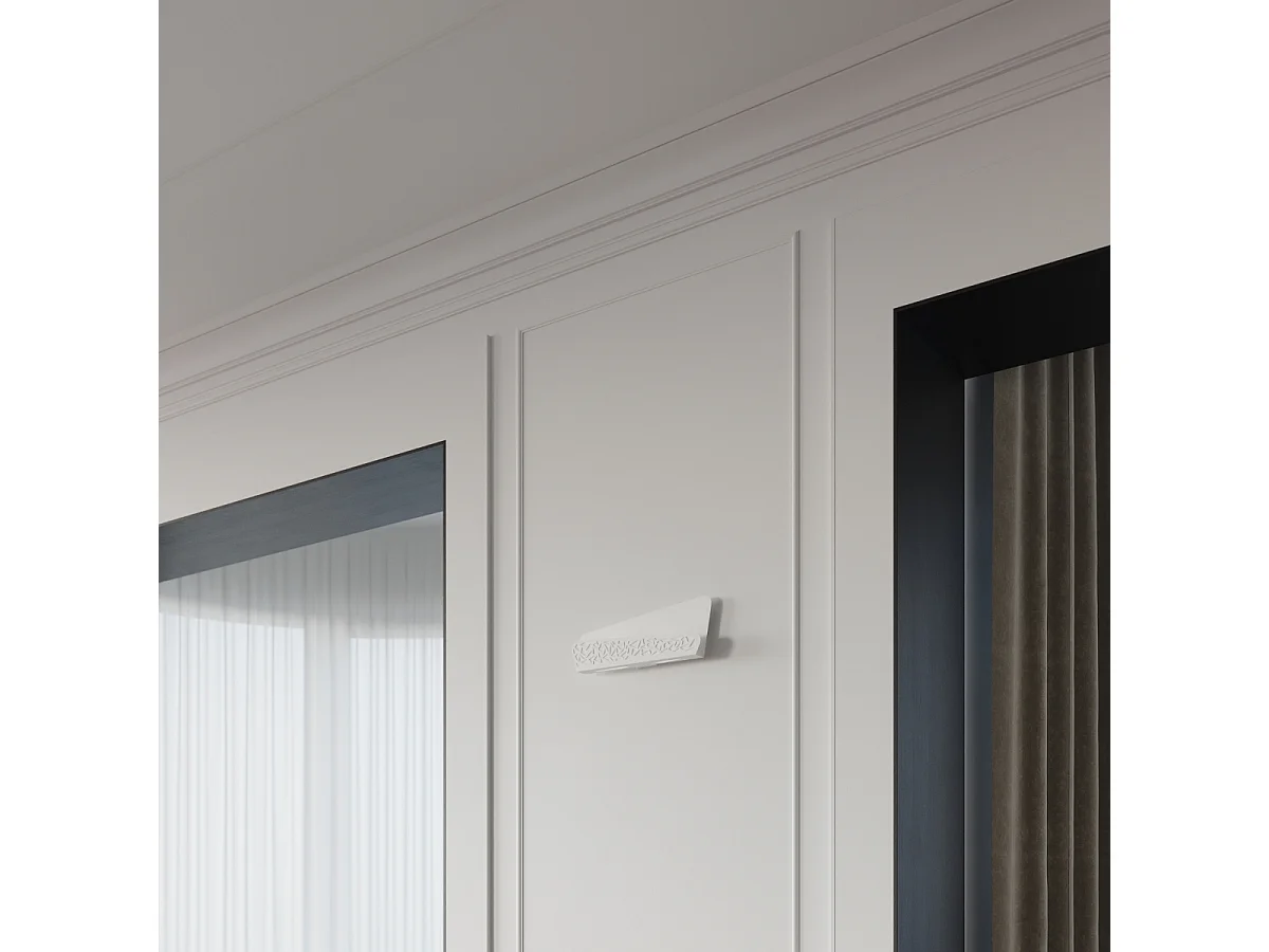 Appliques Zelira moderne en acier/PVC - 2 sources lumineuses 4000K - L.40 x H.15 cm - blanc