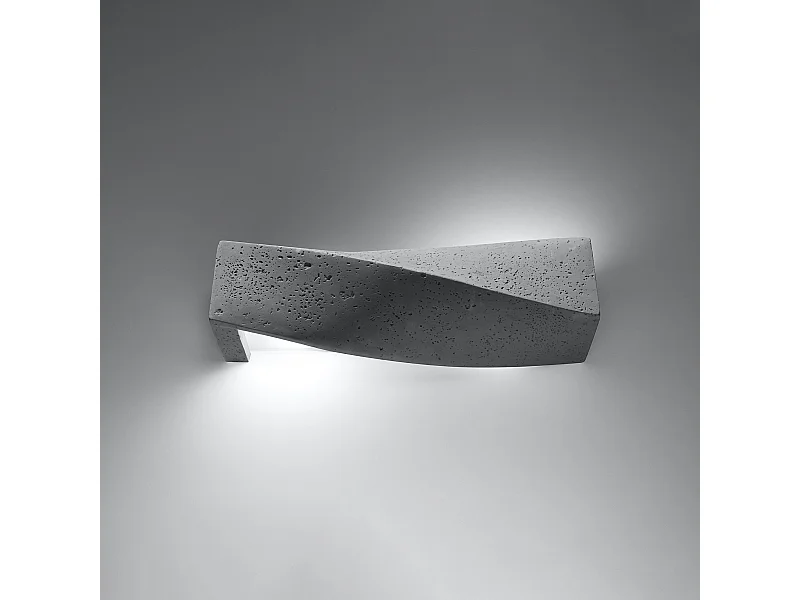Lampade da parete Sigmonix moderno di calcestruzzo - 2 sorgenti luminose 3000K - L.42 x A.14 cm - grigio