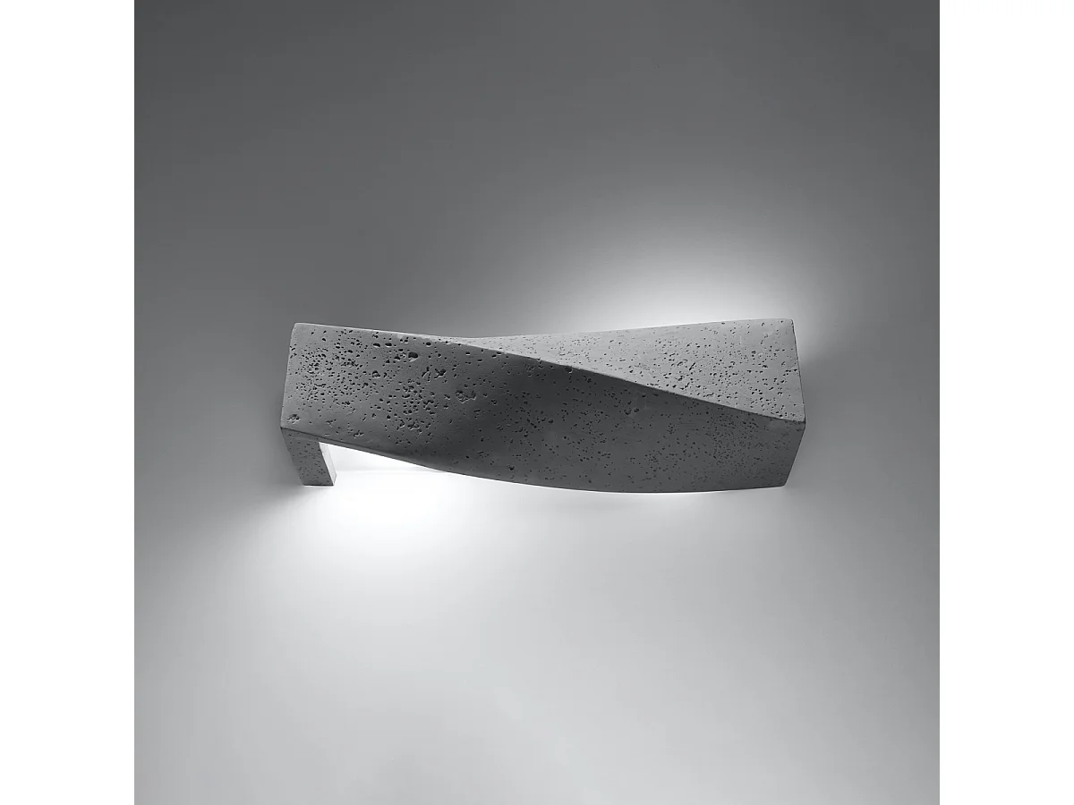 Appliques Sigmonix moderne en béton - 2 sources lumineuses 3000K - L.42 x H.14 cm - gris