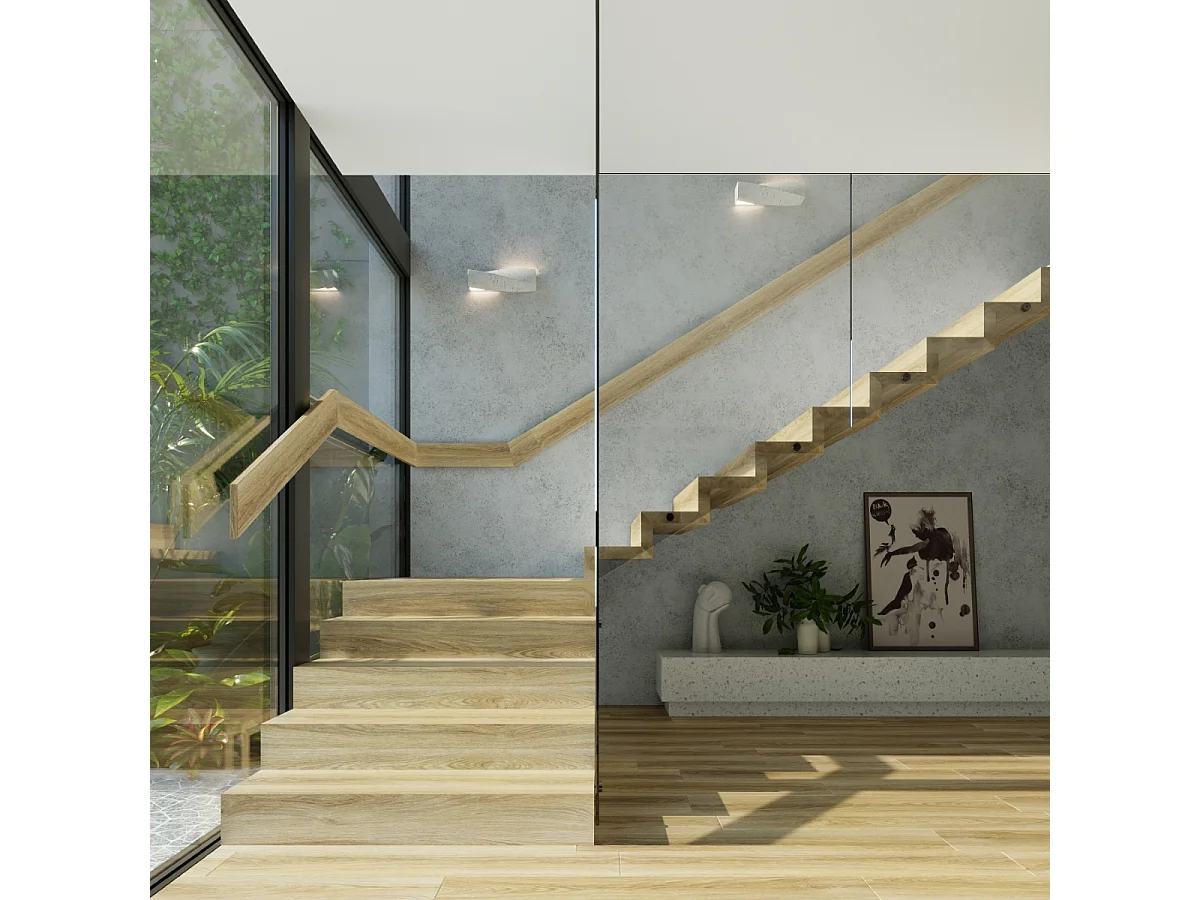 Appliques Sigmonix moderne en béton - 2 sources lumineuses 3000K - L.42 x H.14 cm - gris