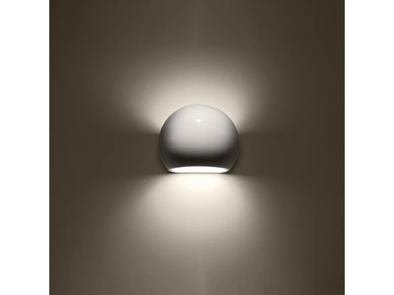 Wandlampen Torix modern van  - 1 lichtbronnen 3000K - L.17 x H.14,5 cm - wit