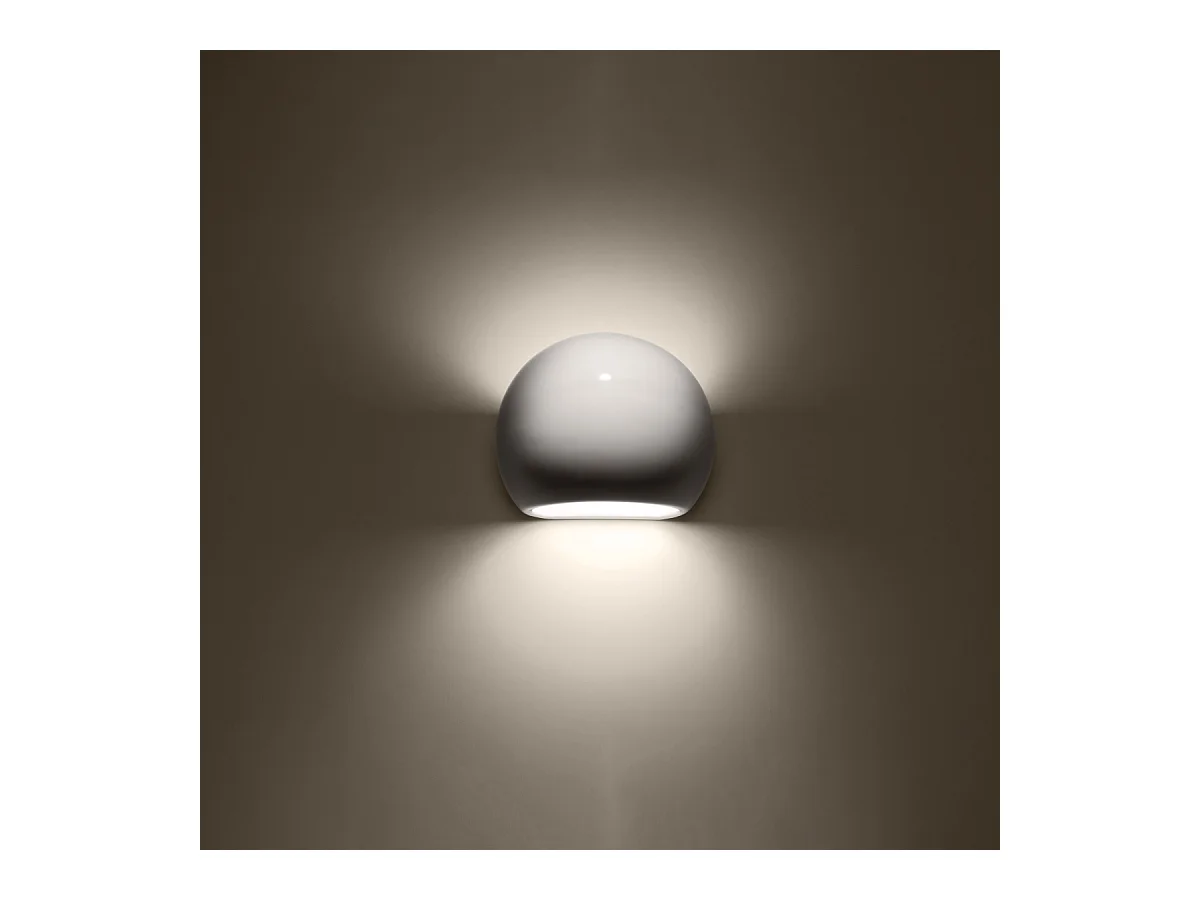 Wandlampen Torix modern van  - 1 lichtbronnen 3000K - L.17 x H.14,5 cm - wit