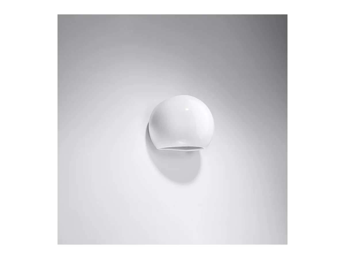 Wandlampen Torix modern van  - 1 lichtbronnen 3000K - L.17 x H.14,5 cm - wit