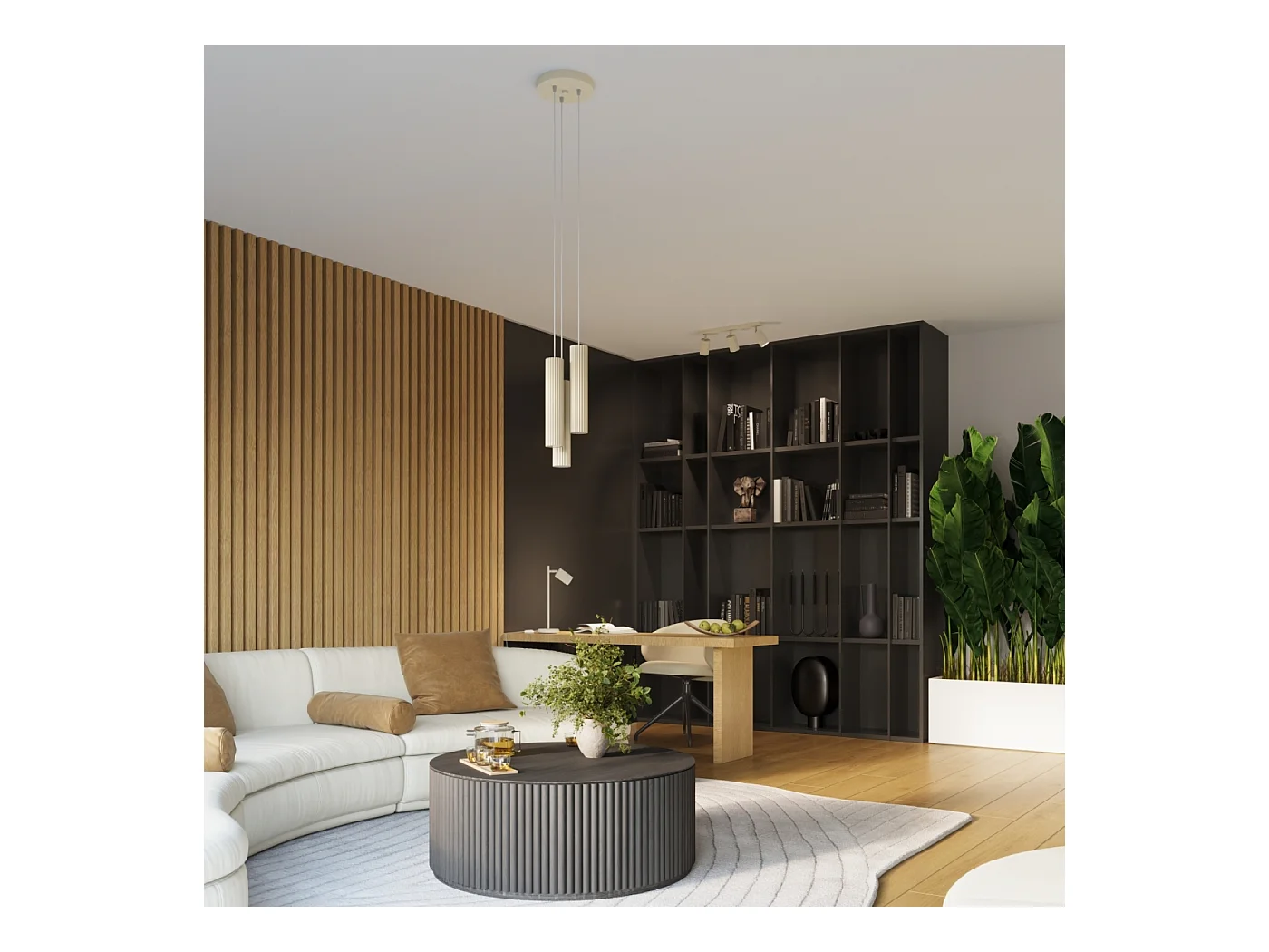 Wandlamp Gloow minimalistisch van  - 2 lichtbronnen 3000K - L.6,5 x H.30 cm - beige