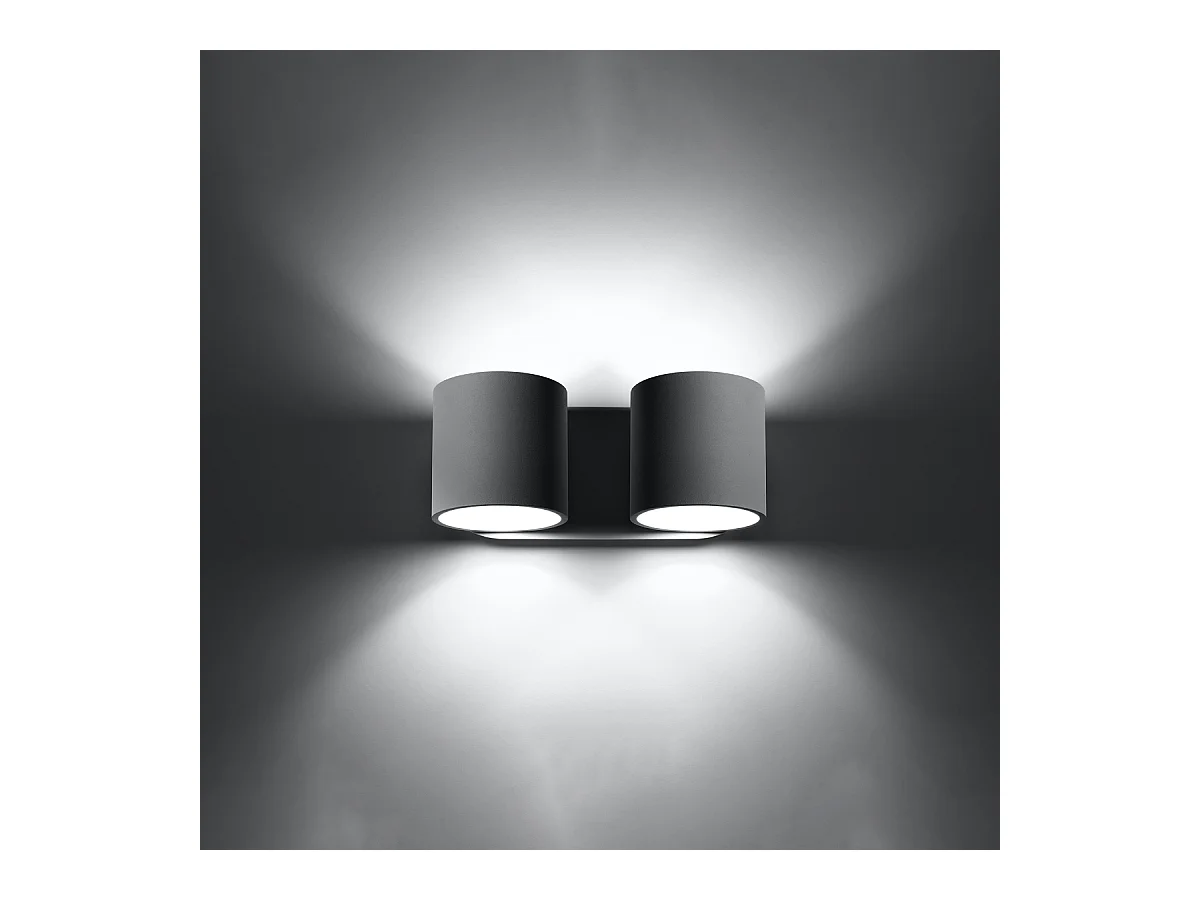 Appliques Celeris moderne en aluminium - 2 sources lumineuses 4000K - L.26 x H.10 cm - gris