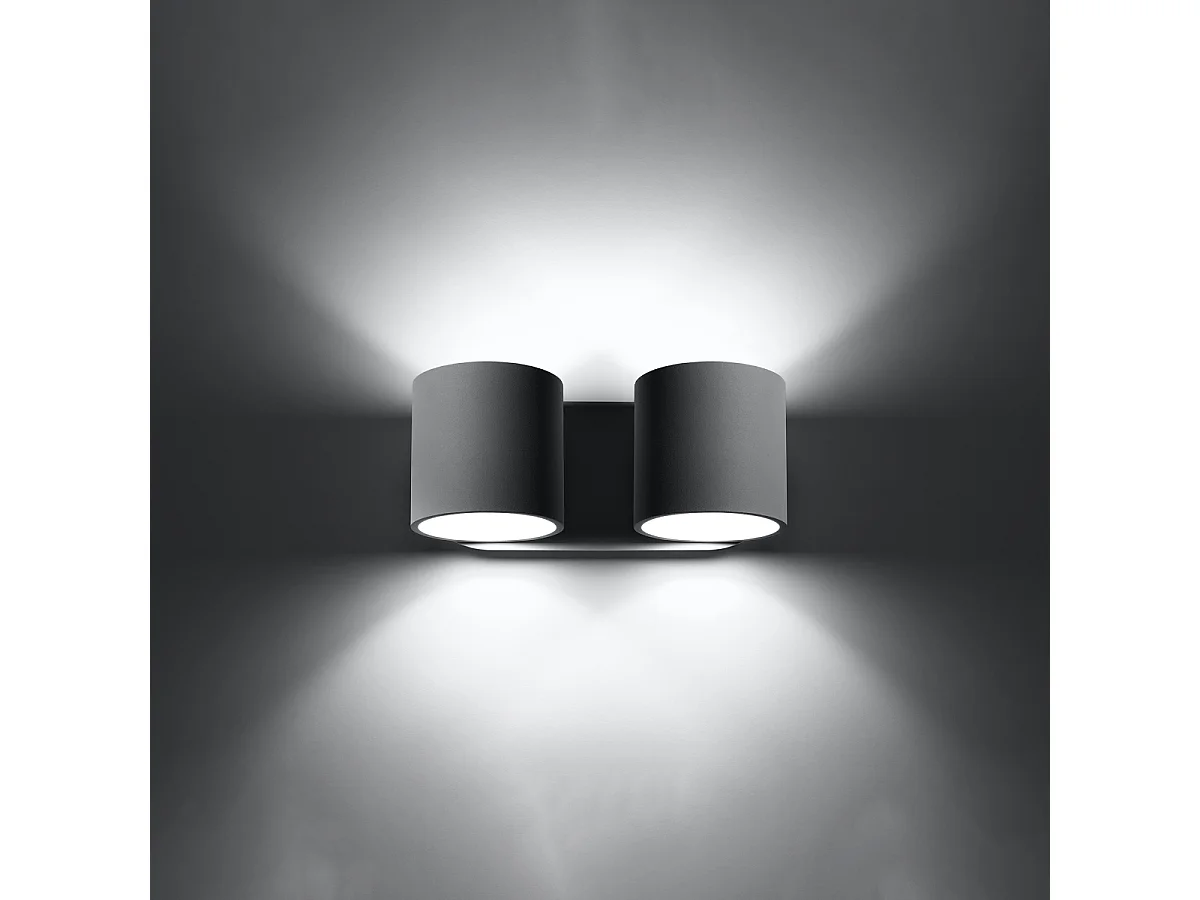 Appliques Celeris moderne en aluminium - 2 sources lumineuses 4000K - L.26 x H.10 cm - gris